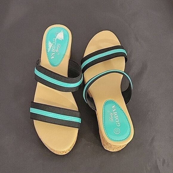 BRANS NEW  LADY GODIVA WEDGE WOMEN'S  SHOES - Picture 5 of 16